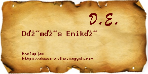 Dömös Enikő névjegykártya