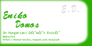 eniko domos business card